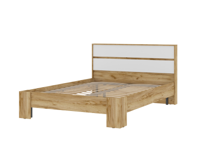 Кровать 140х200 "Хелен КР 02" белый+крафт Кровать 140х200 "Хелен КР 02" белый+крафт