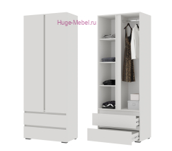 Шкаф 2-х створчатый "Хелен ШК 01" белый