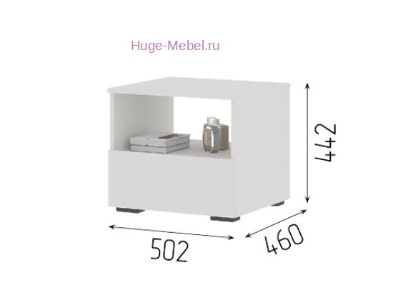 Прикроватная тумба "Хелен ТБ 01" белая
