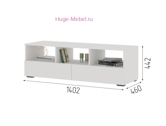 ТВ тумба "Хелен ТБ 02" белая