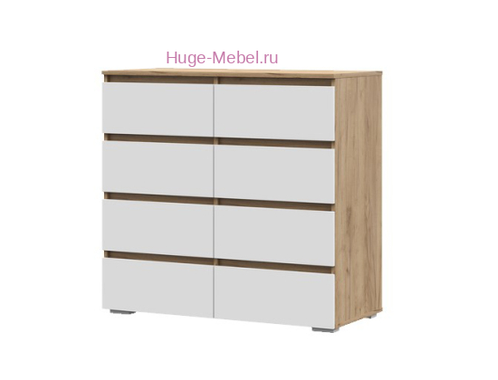 Комод "Хелен КМ 04" белый +крафт