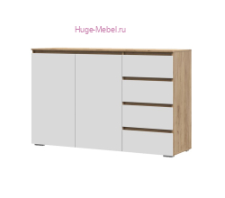 Комод "Хелен КМ 06" белый+крафт