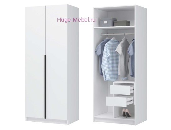 2-х створчатый шкаф "Лион ШК-01" белый
