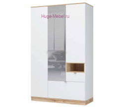 Шкаф 3х створчатый с зеркалом "Юкки" 1350