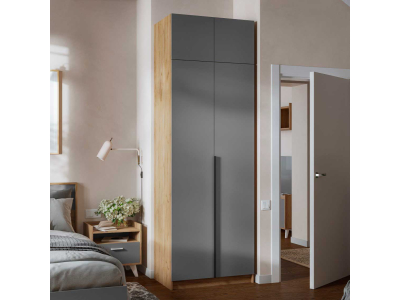 Шкаф "Лион ШК-01" графит высотой 240 см Шкаф "Лион ШК-01" графит высотой 240 см