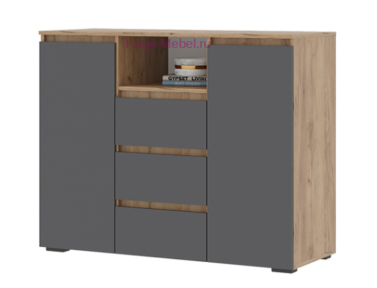 Комод "Хелен КМ 01" графит+крафт