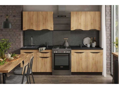 Готовая кухня "Паола крафт золотой" 2 метра Готовая кухня "Паола крафт золотой" 2 метра