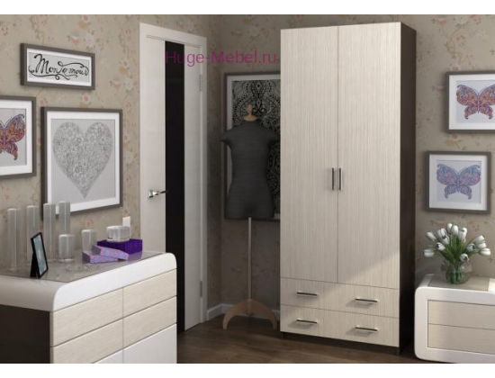 Шкаф с ящиками "Дуэт венге/дуб"