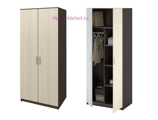 Шкаф 2-х створчатый "Бася ШК-556" венге